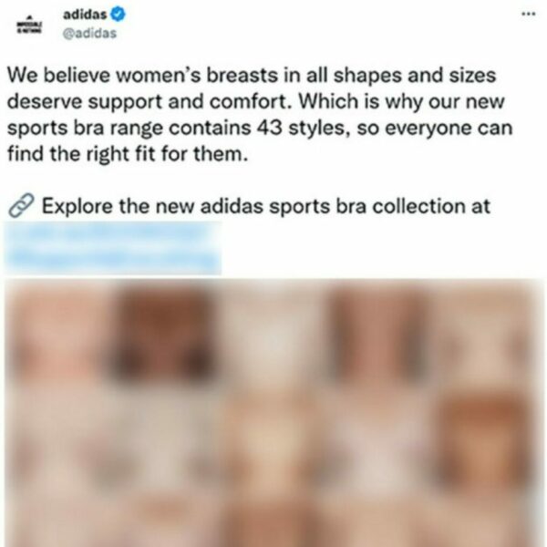 Adidas sports bra ad banned for displaying bare breasts