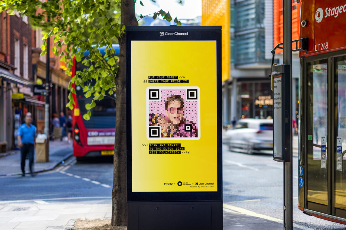 The Elton John AIDS Foundation has teamed up with OOH media company Clear Channel UK, and creative agency Ogilvy to launch a fundraising LGBT-QR Code campaign.