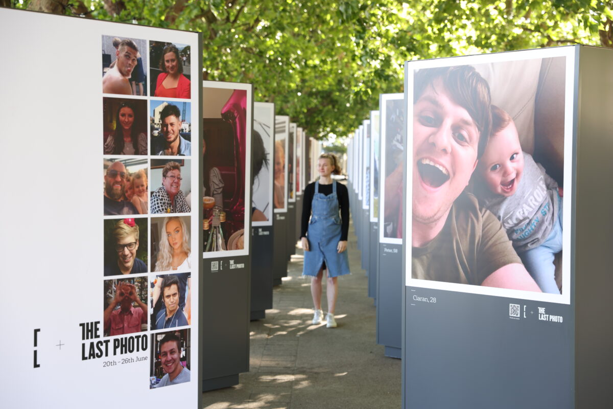 Adam&eveDDB's 'The Last Photo' campaign for charity Campaign Against Living Miserably (CALM) has been ranked the highest in a report looking at purpose-driven advertising. The image shows the exhibition which depicts the last photos taken of men before they died from suicide, including smiling images and images with their friends and family,