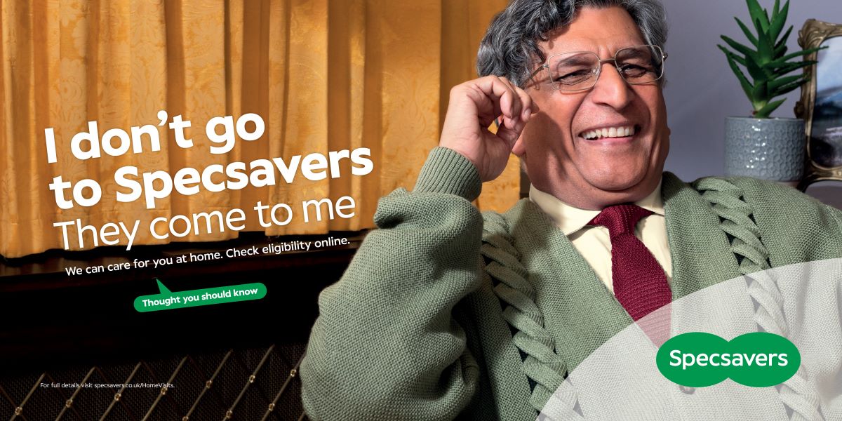 Specsavers launches nationwide campaign to promote home visit