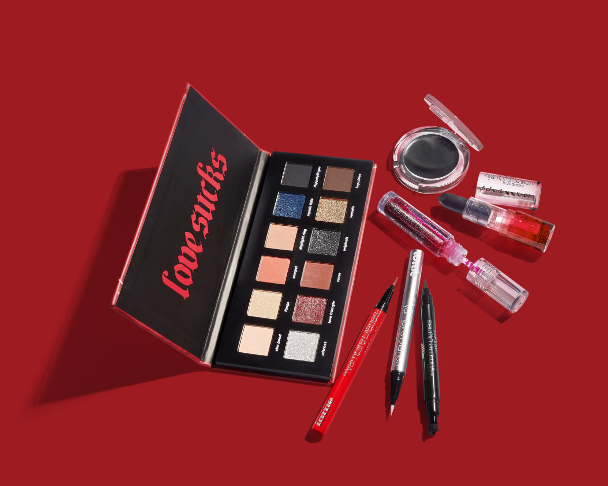 Lottie London has collaborated with Warner Bros. to launch a Vampire Diaries make-up collection that will accept blood donation as payment for the Love Sucks range.