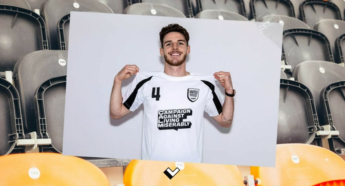 West Ham and England star Declan Rice has been recruited by CALM (Campaign Against Living Miserably) to be its latest brand ambassador.