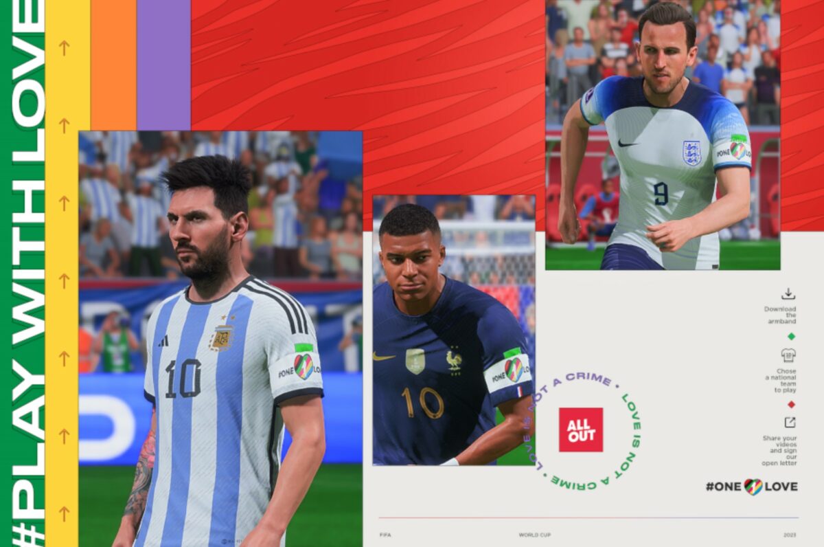 One Love armbands, synonymous with rebelling against Qatar's World Cup anti-LGBTQIA+ restrictions, can now be used in FIFA 23.