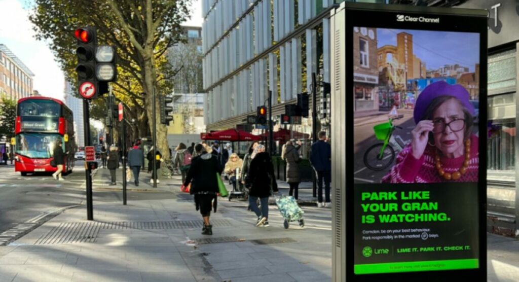 Lime has created an out-of-home (OOH) campaign to encourage Londoners to park the brand's e-bikes responsibly.
