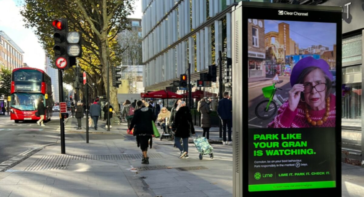 Lime has created an out-of-home (OOH) campaign to encourage Londoners to park the brand's e-bikes responsibly.