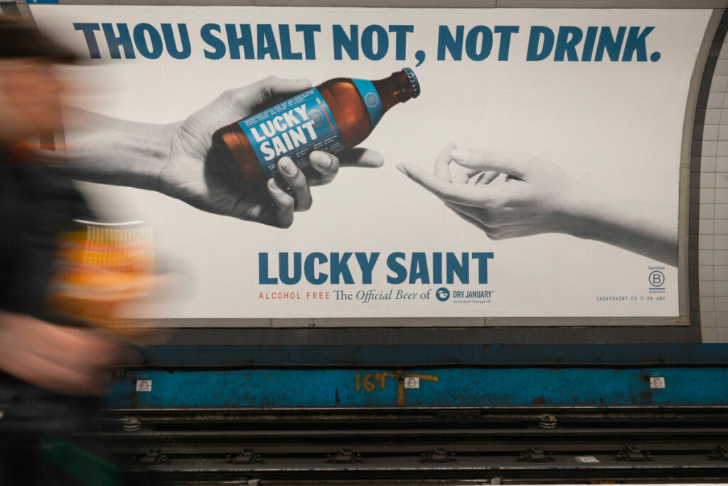 Lucky Saint unveils major OOH campaign for Dry January Marketing Beat