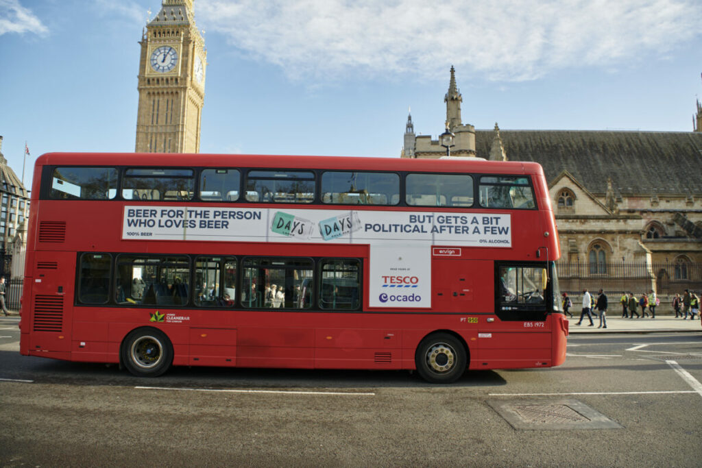 Days, a 0.0% beer brand, has unveiled a UK out-of-home campaign in a bid to provoke conversations around the benefits of alcohol-free beer.