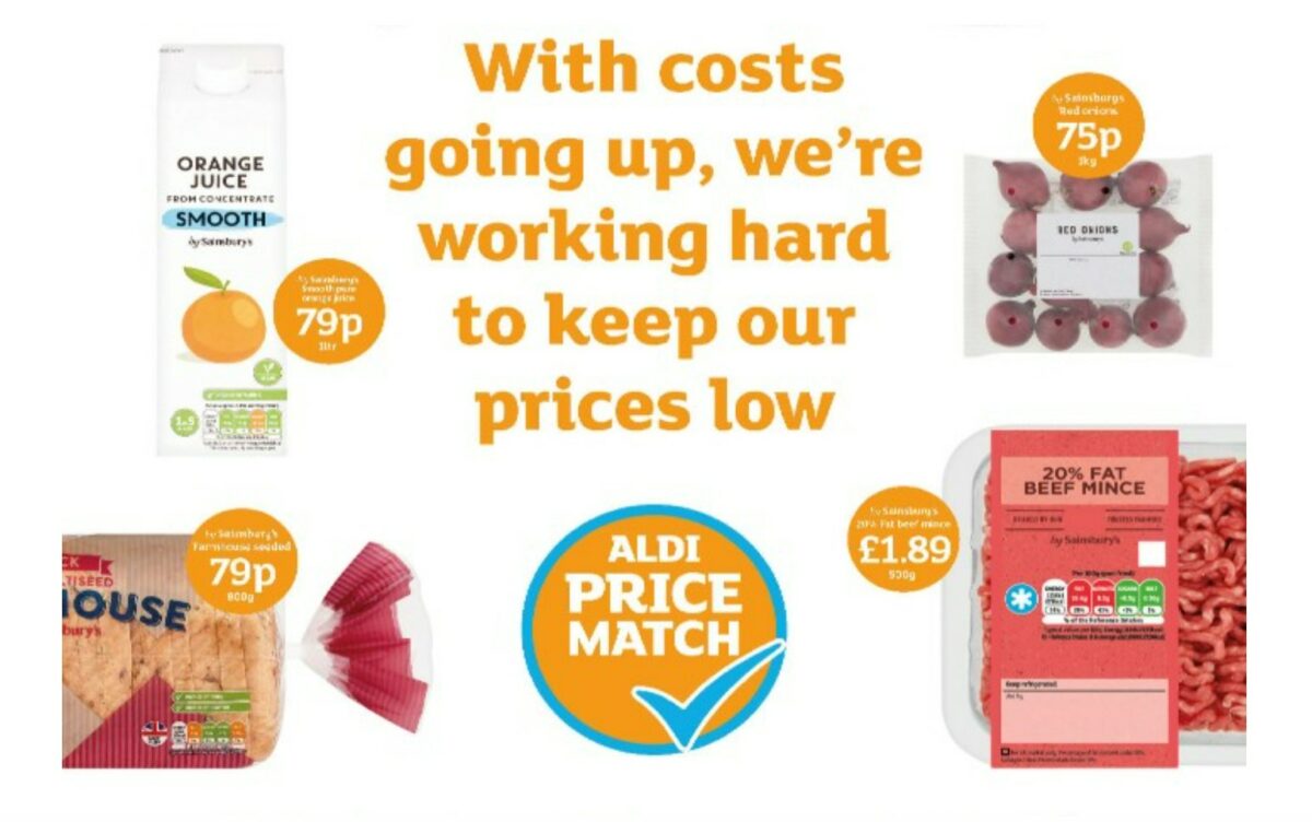 sainsbury's aldi price match