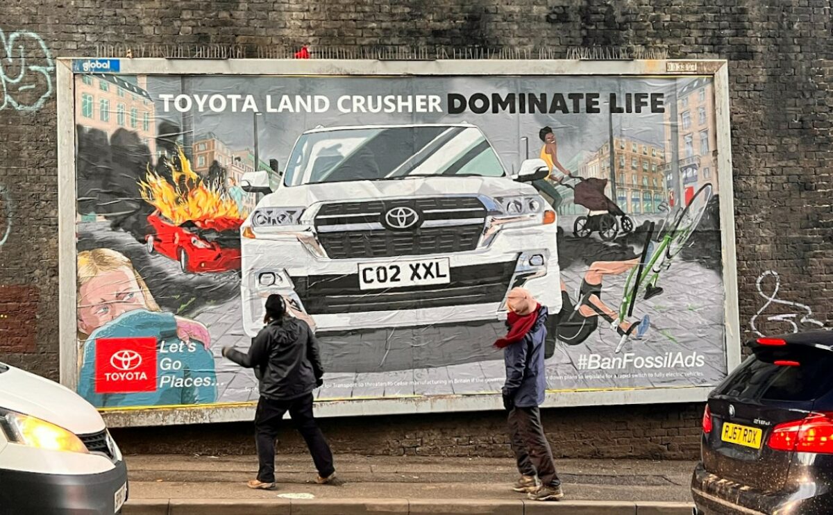 Activist group Brandalism has hacked several out-of-home (OOH) ads across Europe, taking aim at Toyota and BMW 'greenwashing' campaigns.