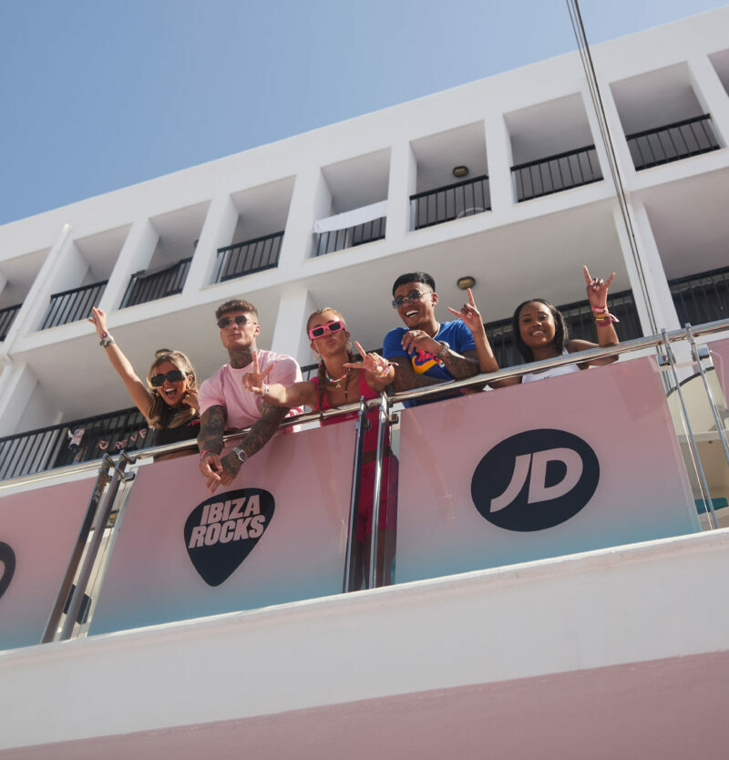 JD will return to The White Isle this summer as the headline retail partner of the island's 'most iconic' music destination Ibiza Rocks.