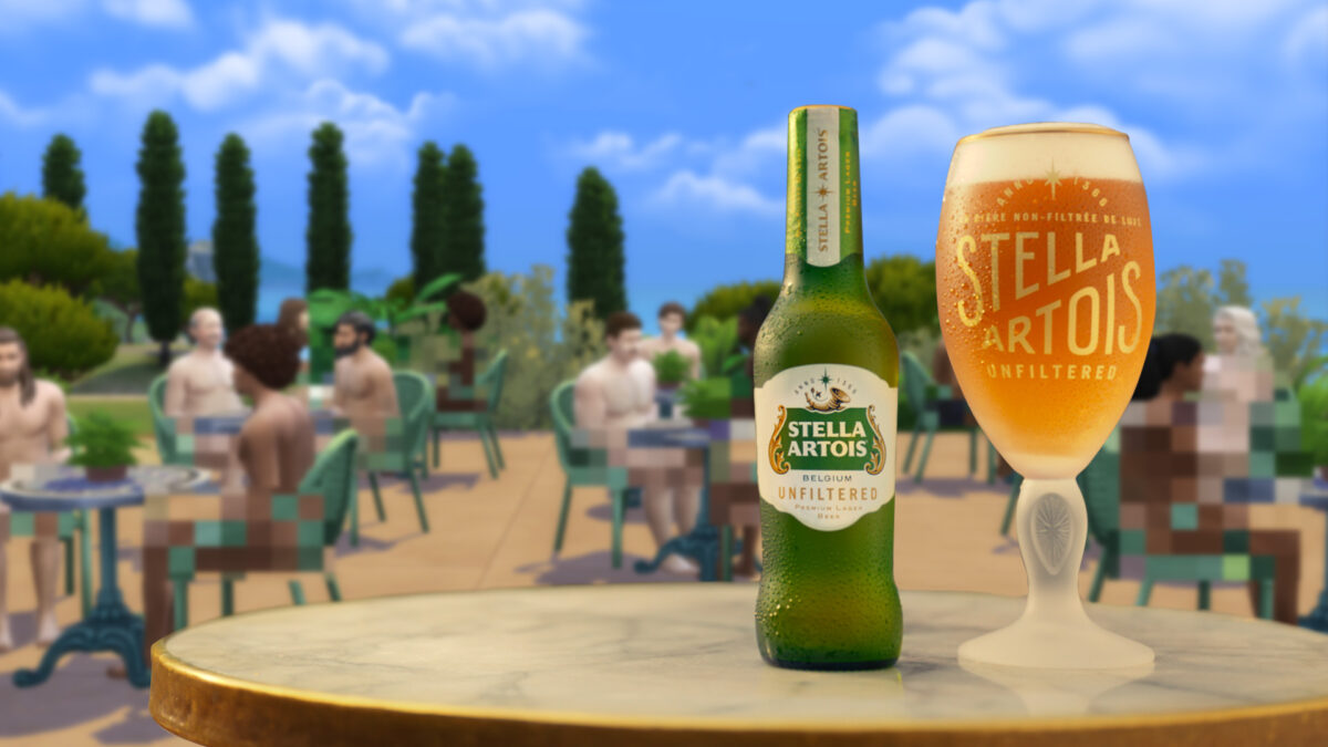 Stella Artois Unfiltered has entered The Sims, launching mod packs and the fictional French village scene from its ‘Beer, au Naturel’ TV ad.
