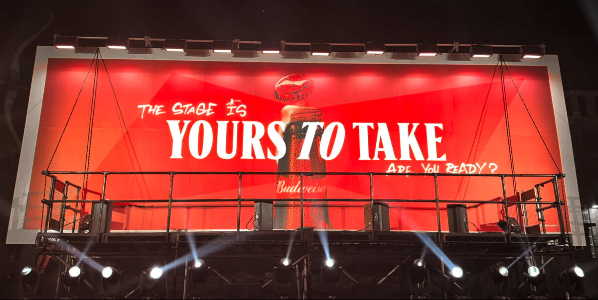 Budweiser is turning one of its billboards in Shoreditch into a stage to champion female artists ahead of The Brits this weekend.