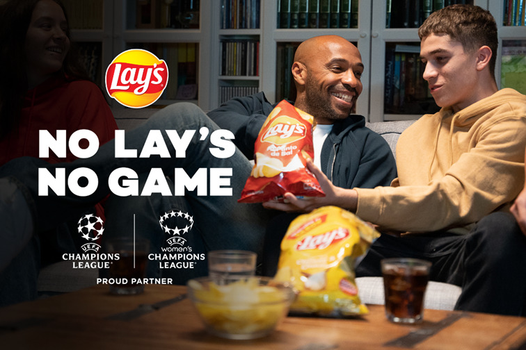Lays has unveiled a new brand platform - 'No Lay's, No Game' - enlisting Thierry Henry to help celebrate the UEFA Champions League.