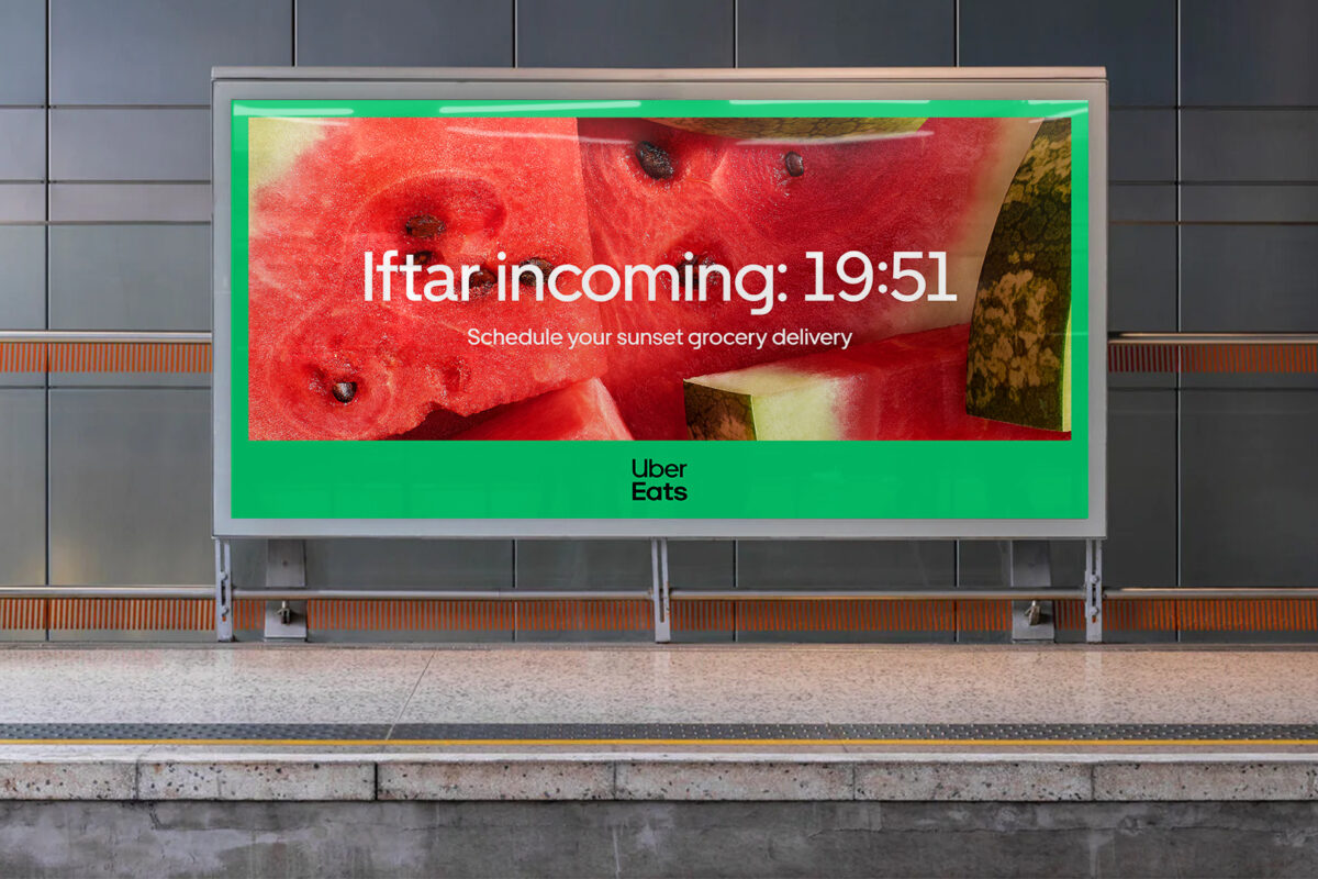 Uber Eats has unveiled an out-of-home (OOH) campaign to recognise customers observing the holy month of Ramadan.