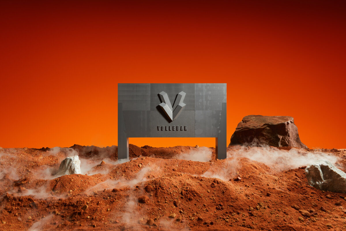 Clothes 'from the future' brand - Vollebak - has created the first-ever billboard for Mars in a bid to promote its new three-dimensional logo.