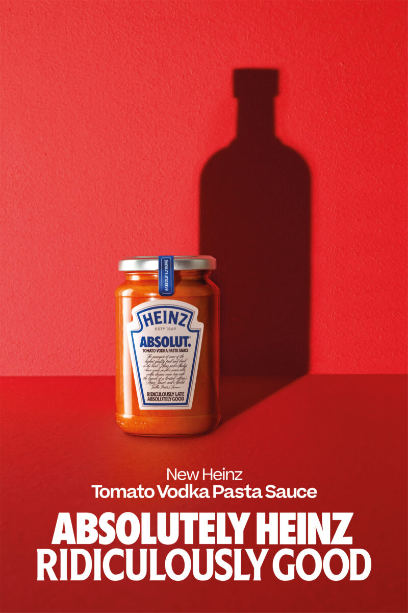 Creative agency Wunderman Thompson Spain has devised a campaign for the launch of the Heinz and Absolute vodka pasta.