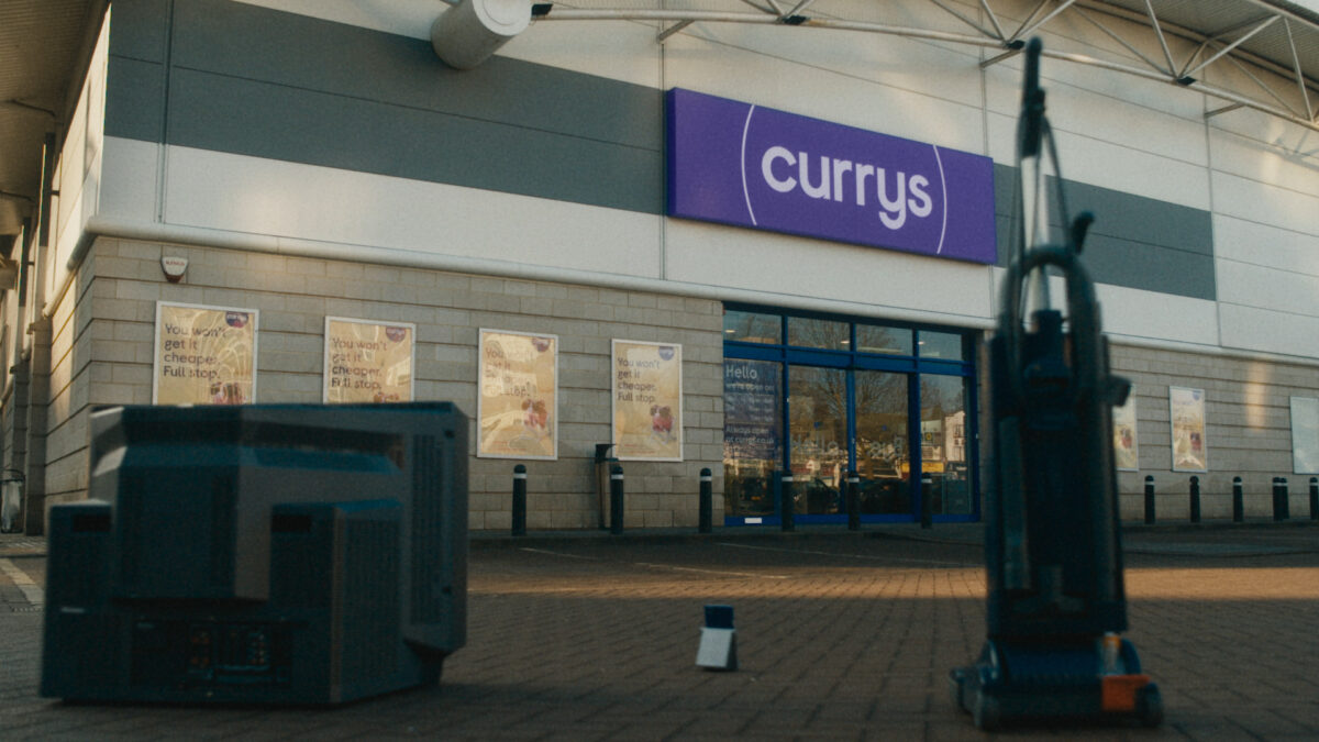 Currys lets motorised old tech run riot in Wembley Park for latest ad