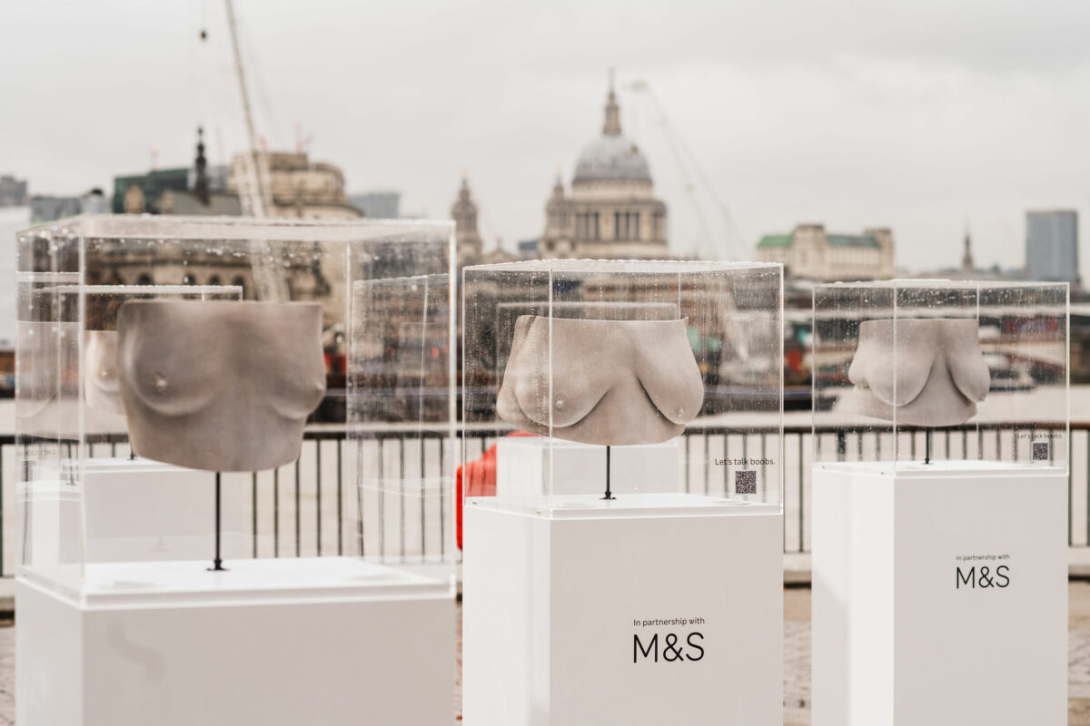 M&S has collaborated with female body casting artist Lydia Reeves to unveil an empowering art installation on London's South Bank.