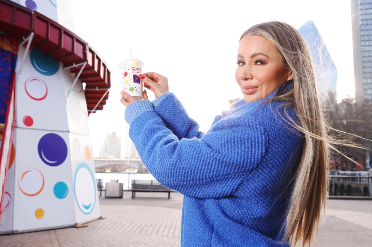 McDonald's has placed a giant helter-skelter slide in London's Southbank as part of a new promotion called 'Winning Sips'.
