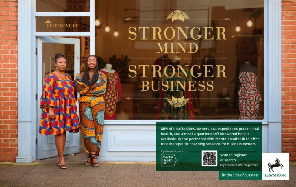 Lloyds has unveiled a campaign to promote its new service that offers over 1000 UK small business owners free therapeutic coaching sessions.