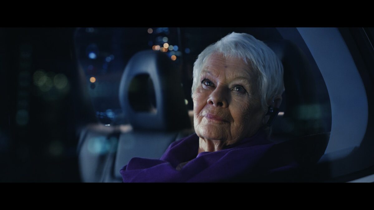 Judi Dench in moneysupermarket April 2023 advert.