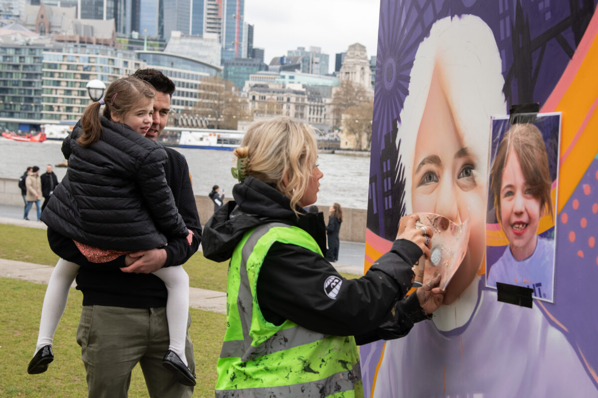 Global Street Art has teamed up with Great Ormond Street Hospital for the 2023 TCS London Marathon to paint a 64-square-foot mural.