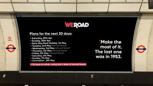 WeRoad tube campaign