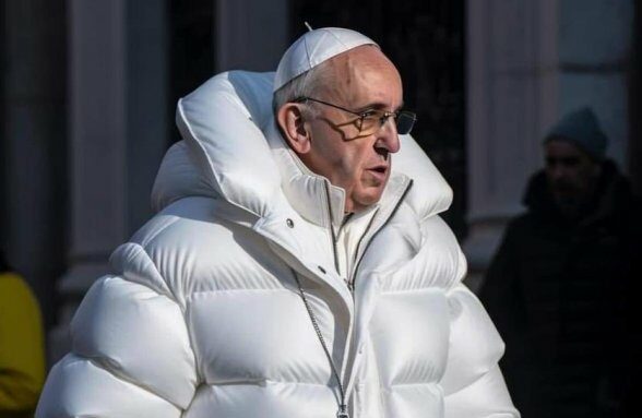 pope fake ai image