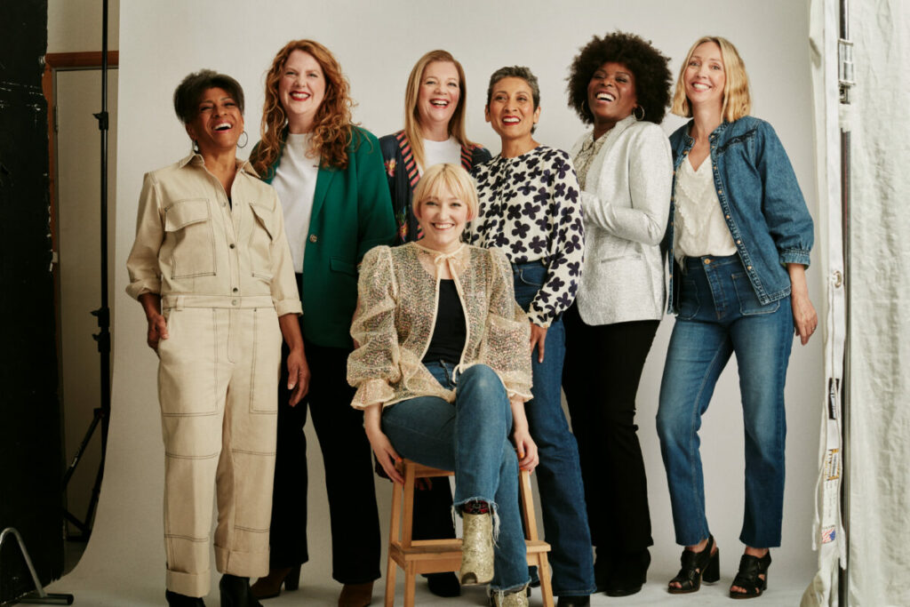 Centre for ageing has launched a campaign to promote age-positive images, as pictured here with 7 women