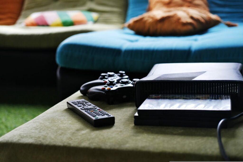 A remote control for a game - a study revealed that such in-game advertising will be more effective at capturing consumer's attention