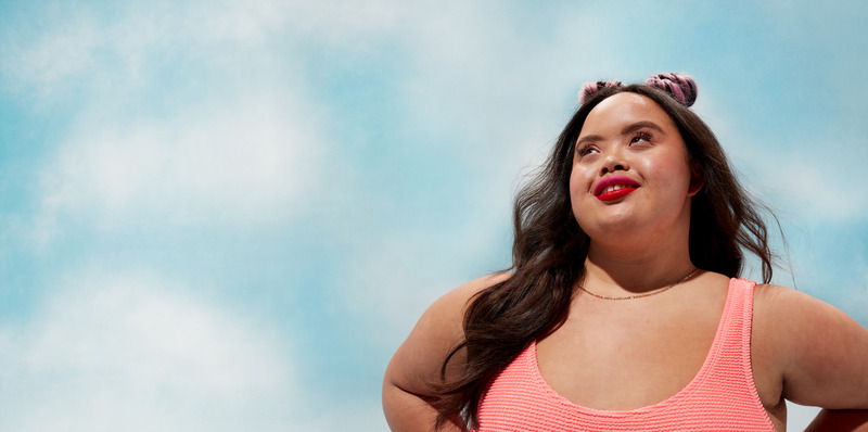 Cult Beauty has banned re-touched photos of all its products as part of a campaign to tackle the effect of airbrushed images on young people's mental health, seen here with an un-retouched model.