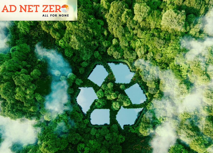 a photo of a hand showing sustainability as Ad Net Zero introduces science-based targets for supporters - including big brands like Amazon