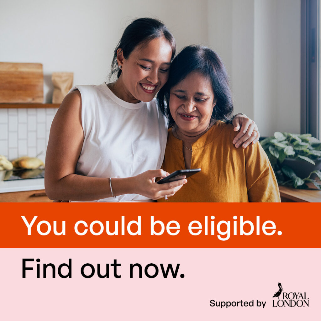 an image from Turn2us and GOOD'ss campaign urging pensioner's to check to see if their eligible for pension credit