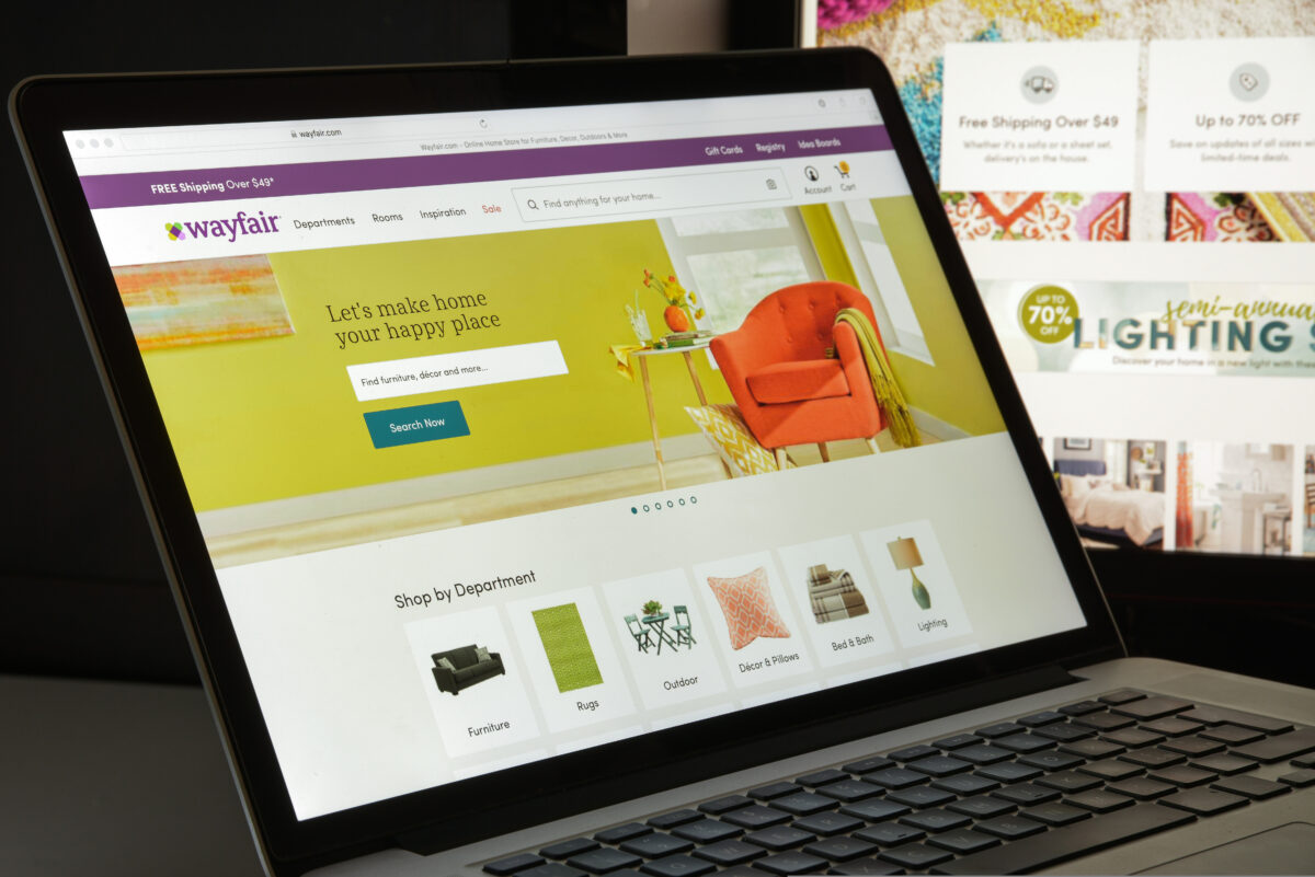 Wayfair, pictured here on a laptop, has unveiled a new creative platform