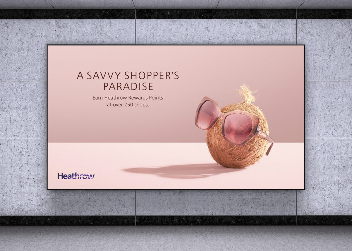 Heathrow is encouraging travellers to begin their holiday at the airport even before they step on the plane, in a new summer retail campaign by creative agency, St Luke's, depicted here