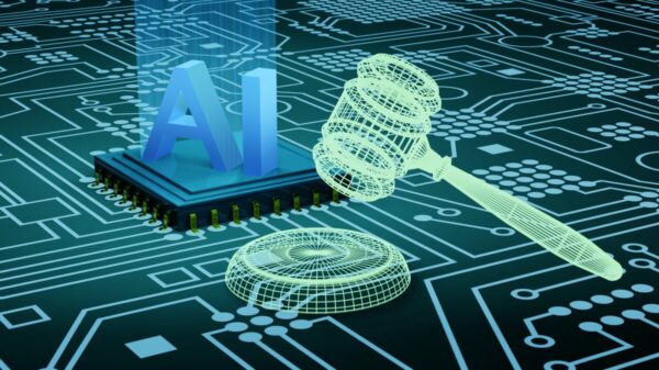 Purpose-driven strategic and creative agency GOOD has published an AI Charter to promote the fair and ethical use of Artificial Intelligence in agencies, depicted here as a gavel ruling on the text 'AI'