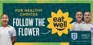 M&S is helping customers to spot healthier choices with a summer Eat Well Play Well campaign, in partnership with the home nation's FAs, depicted here.