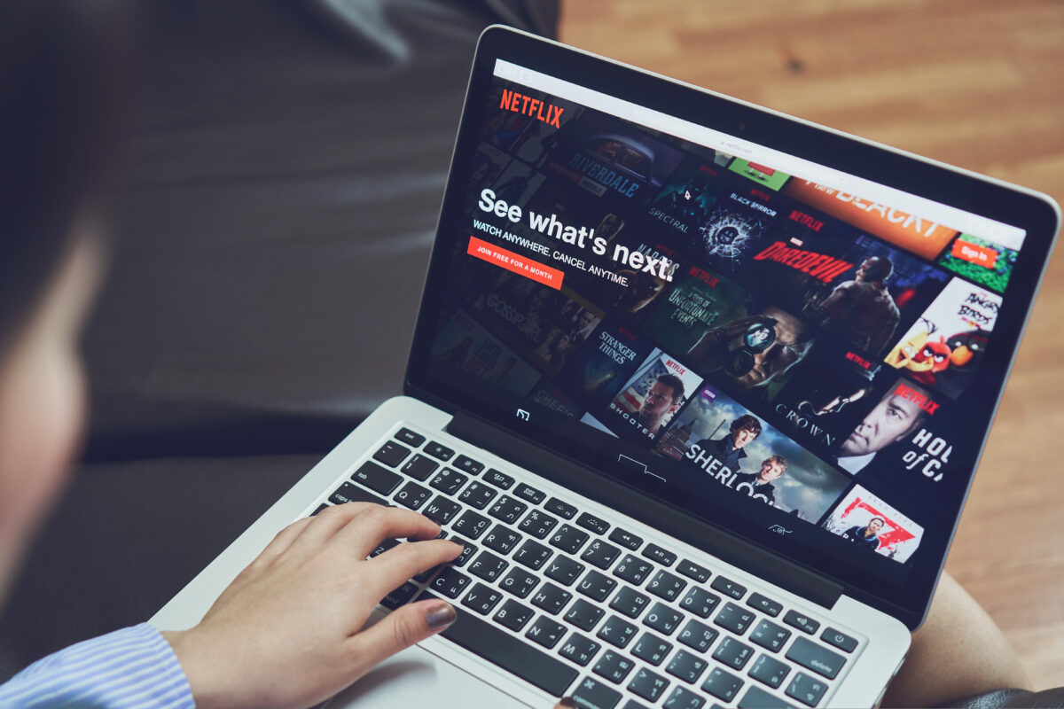 Netflix has discontinued its basic subscription service, forcing subscribers to pay an extra £4 a month if they want to watch shows without adverts, depicted here.