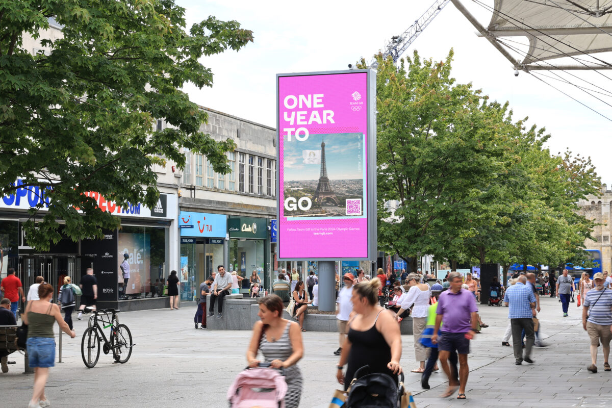 Ocean Outdoor and Team GB are celebrating the one-year countdown to the Paris 2024 Olympics with a digital out-of-home (DOOH) search for the UK's Mini Mascots, depicted here.