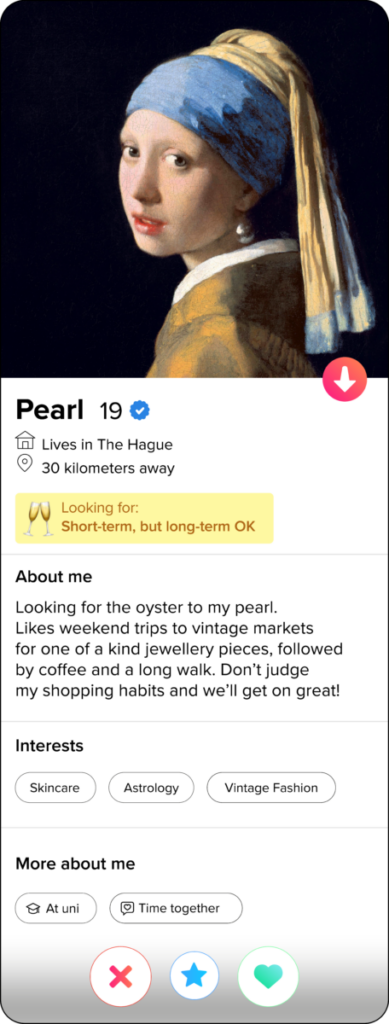 Famous faces are embracing online dating courtesy of Tinder, thanks to its latest campaign showcasing iconic portraits from the 1500's.