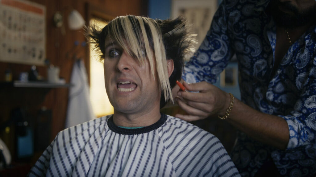 Tescos Ireland and BBH have teamed up to highlight the fun and freedom the grocery retailer's Click+Collect service can offer time-starved shoppers, depicted here with a still showing a father getting an interesting haircut