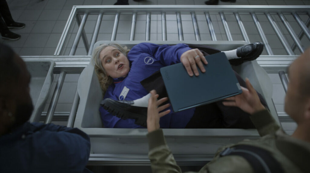 Currys has unveiled a new brand platform, supported by a comedic campaign, highlighting how the tech retailer's experts provide for consumers, depicted here in a still from the film advert.