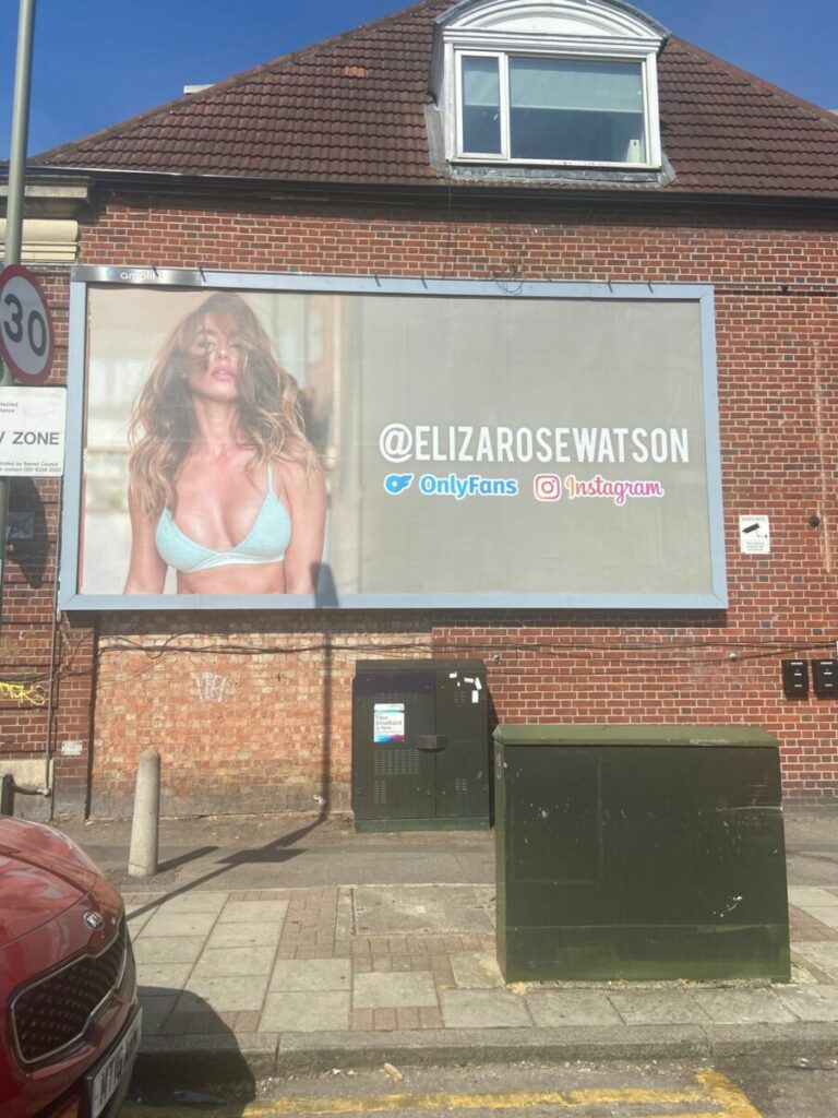 The ASA has found that OOHs depicting OnlyFans model, Eliza Rose Watson, half-dressed were not 'in breach' of advertising guidelines