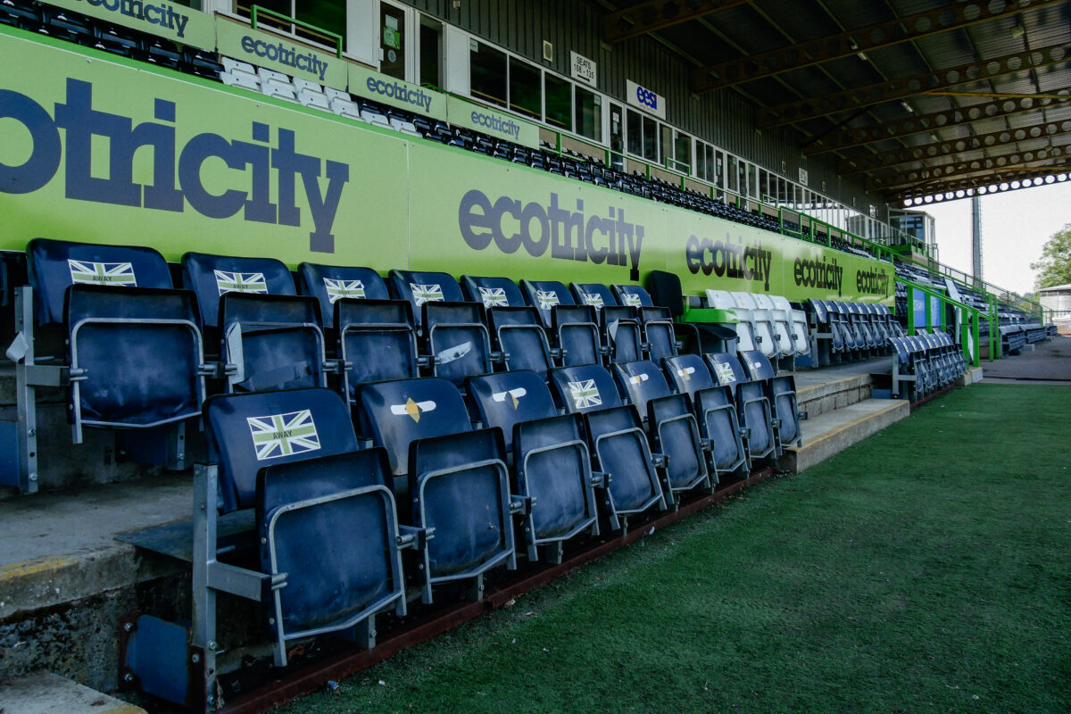Forest Green Rovers FC has partnered with digital marketing agency Go Up for the third year to deliver the next saga of their commitment to sustainable development, inside the club's football pitch depicted here