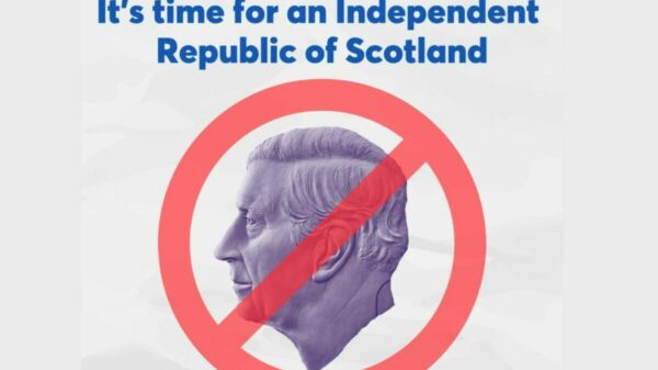 Media giant Global has been accused of 'political censorship' after rejecting an anti-monarchy Alba Party OOH over fears it might 'cause concern', here depicting a creative with a side profile of King Charles with a red 'banned' sign going through the photo and text that reads: 'It's time for an Independent Republic of Scotland'.