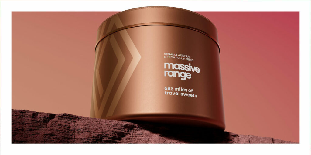 Renault UK has reimagined British petrol station classics with a larger-than-life Publicis Poke CGI campaign promoting the car brand's new vehicle, depicted here.