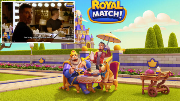 Gaming app Royal Match has sparked conversation online after social media users noticed the mobile game using multiple high-profile celebrities in its video-on-demand campaigns, here depicting Simon Cowell in the left hand corner, endorsing the app