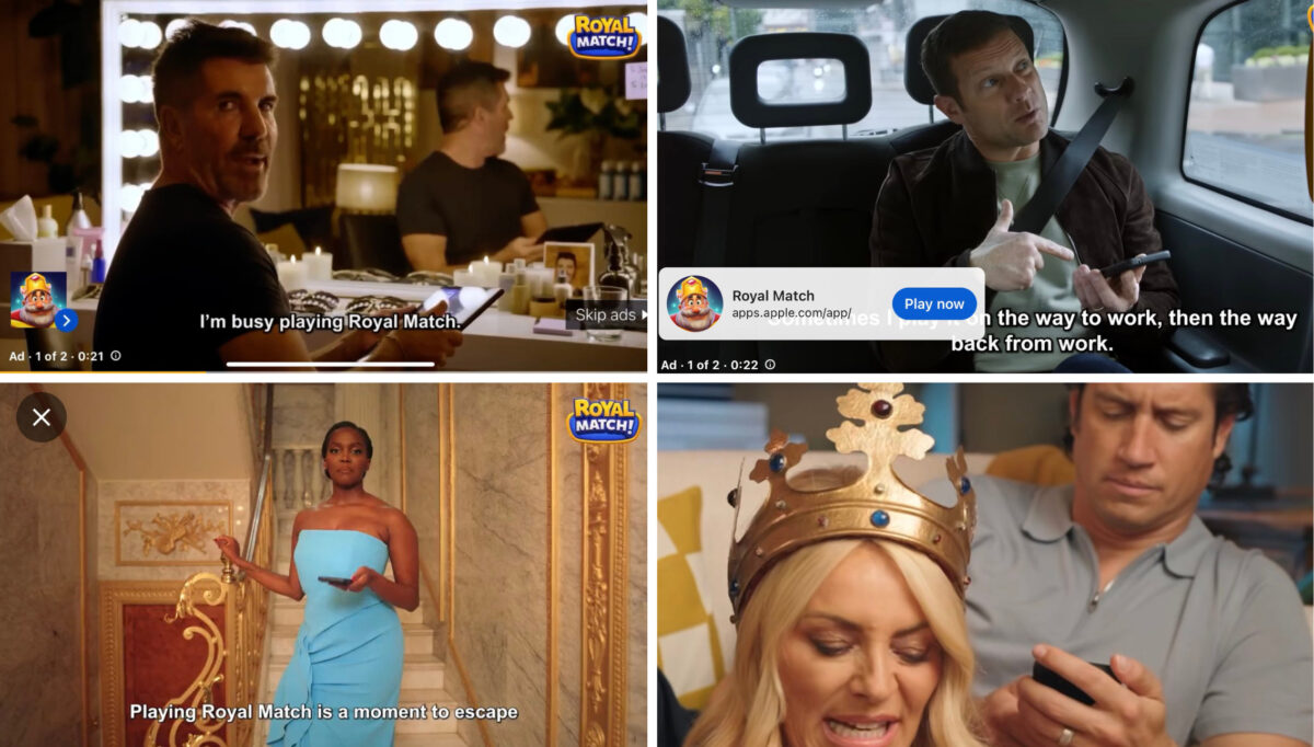 Gaming app Royal Match has sparked conversation online after social media users noticed the mobile game using multiple high-profile celebrities in its video-on-demand campaigns. 