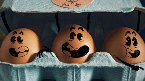 Channel 4 has unveiled its sweet new animated marketing campaign for the highly anticipated return of the 14th series of the Great British Bake Off, here depicting three jolly looking eggs.