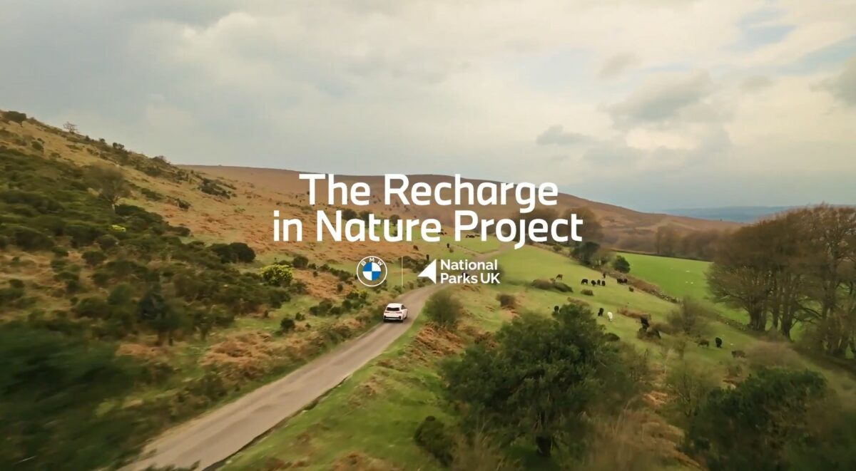 BMW has partnered with National Parks with adverts showing the lasting impact of local initiatives while enhancing EV charging infrastructure, depicted here